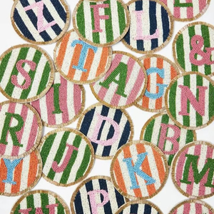Posavasos Personalizado con Letras del Alfabeto, Hecho a Mano, Regalo Estético - Product Image 1