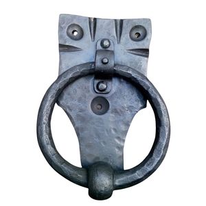 Timbre de puerta forjado a mano con acabado de hierro metálico, montado en la pared para puertas y portones de dormitorio, y portones exteriores. - Product Image 4