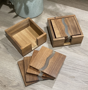 Posavasos de Madera y Resina al Precio Más Bajo, Posavasos Reutilizables para Mesa, Posavasos de Madera y Resina de Alta Calidad al Mejor Precio - Product Image 6
