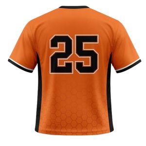 Maillot de lacrosse unisexe orange et noir en polyester, coupe athlétique, vêtements de sport performants pour les entraînements et les matchs d'équipe - Product Image 2