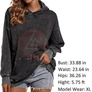 Pakistan Manufacture <b>Women</b> Fashion Acid Wash Hoodies Casual Clothing <b>Women</b> Acid Wash Hoodies - Product Image 5