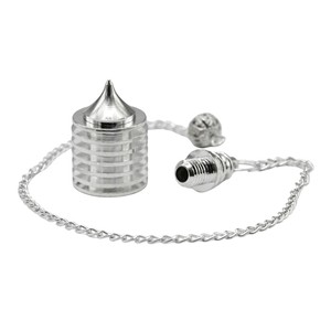 Pendentif Feng Shui vertical en argent massif en spirale pour la guérison énergétique, la divination et l'art écologique - Vente en gros - Product Image 1