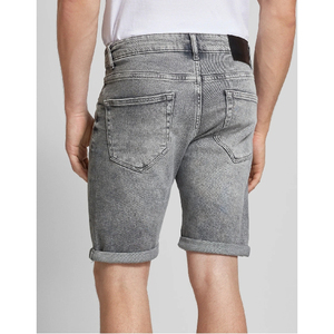 Shorts en jean gris pour homme, taille mi-haute, coupe droite, en coton délavé, style décontracté d'été, personnalisables 2026 - Product Image 2