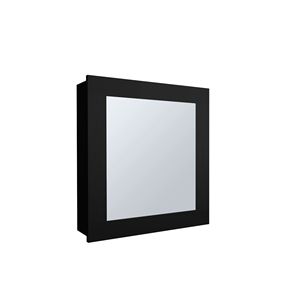 Armadietto da Bagno Nero con Specchio Integrato - Product Image 3