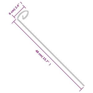 Juego de 20 Estacas de Acero Duraderas de 16 Pulgadas, Color Verde Oscuro, para Plantas, Cercas, Enrejados y Puertas - Product Image 5