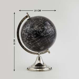 Globo Terráqueo Decorativo con Impresión en Cobre sobre Base de Acero con Elegante Soporte Plateado, Globo Terráqueo Moderno para el Hogar u Oficina - Product Image 3