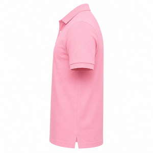 Polo rose personnalisé pour homme en gros, 100 % coton piqué, manches courtes, pour le golf, OEM ODM, marque privée - Product Image 2