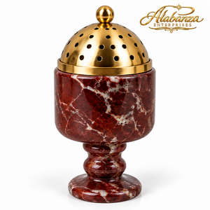 ALABANZA ENTERPRISES Quemador de Incienso de Mármol de Lujo con Tapa de Cúpula Perforada, Incienso Indio Ecológico Aromático para Todas las Estaciones - Product Image 5