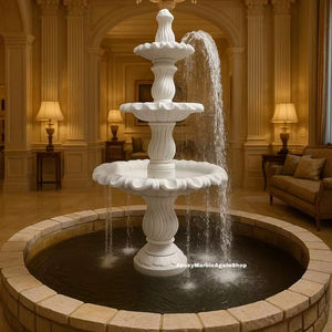 Fontaine d'eau moderne en marbre naturel écologique, résistante au feu, pour villa, jardin et cour - Product Image 3