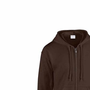 Sudadera con capucha de forro polar de doble cremallera, de peso pesado, de secado rápido, para hombre, estilo urbano, personalizada al por mayor - Product Image 2