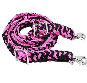 Riñas de caballo tejidas de algodón duradero, hechas a mano, coloridas, a la venta - Product Image 1