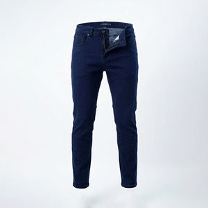Custom Wholesale Men's Vintage Streetwear Jeans Curved Seam <b>Paneled</b> Washed Denim Oversized Color Fade Proof Eco Friendly - Product Image 4