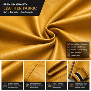 Custom Gold Leather Varsity Jacket for Men Luxury Letterman Bomber Jacket with Embroidered Chenille Patches OEM ODM Wholesale - Product Image 5