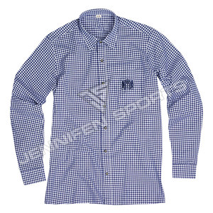 Camisas Tradicionales Bávaras Alemanas de Manga Larga, 100% Algodón, a Cuadros Azules y Blancos, Camisa Casual para Hombre 2026 - Product Image 2