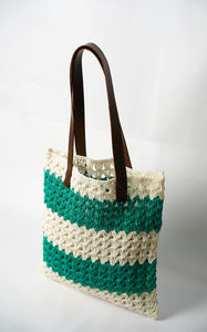 Bolso de Rafia Tejido a Mano de Moda 2026, Elegante, Ecológico, Ligero, con Correa de Cuero, Tamaño Personalizado, para Uso Diario y Viajes - Product Image 2