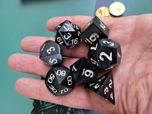 Dés en os polyédriques multi-usages de la série Adventure pour jeux de rôle professionnels D&D, accessoire de jeu en gros - Product Image 3