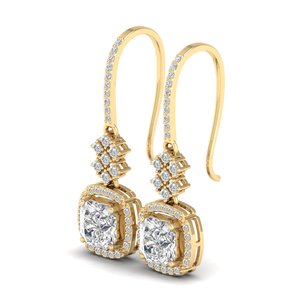 โรงงาน REYES ราคาขายส่ง ต่างหูเงินแท้ 925 ประดับมอสซาไนต์ แบบห้อย สำหรับผู้หญิง ของขวัญงานแต่งงาน เครื่องประดับคุณภาพสูง - Product Image 3