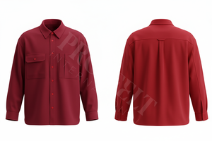 Outdoor Workwear & Streetwear Dress Shirt <b>Jacket</b> with Long Sleeves Classic Collar Buttoned Pocket Whole Sale Private Label Shirt - Product Image 6