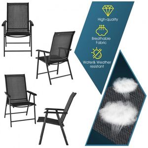 Lot de 4 chaises pliantes portables pour patio, camping en plein air - Product Image 3
