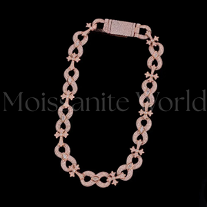 Eco Friendly <b>925</b> <b>Silver</b> Moissanite Cuban <b>Chain</b> <b>Mens</b> Hip Hop Necklace with Iced Links Available At Competitive Price - Product Image 5