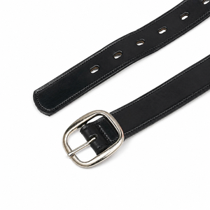 Ceinture de taille noire en cuir PU pour femme avec boucle en alliage, réglable, décontractée, personnalisable OEM/ODM, vente en gros - Product Image 2