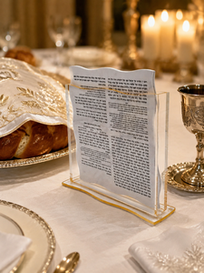 <b>Acrylic</b> Modern for Havdalah Blessing Card-Beautifully Designed Eco-Friendly Display Stand for Keepsake Shabbat Celebrations - Product Image 4