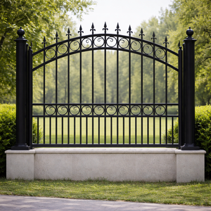 Panneau de clôture extérieur en métal, clôture de jardin en fer forgé, clôture en acier durable pour l'extérieur, design décoratif, résistant à la rouille - Product Image 4