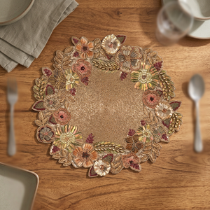Napperon perlé fait main Auburn, cadeau commémoratif pour mari le jour du mariage, chemins de table - Product Image 5