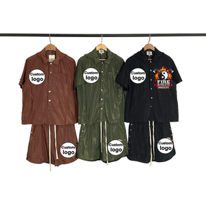 Conjunto de Chaqueta Cortavientos con Capucha Bordada Personalizada - Traje Deportivo Informal de Manga Corta para Hombre y Mujer - Product Image 3