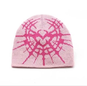 Chapeau en tricot jacquard de haute qualité, personnalisé, unisexe, en acrylique, chapeaux d'hiver personnalisés, chapeau en tricot jacquard avec logo personnalisé - Product Image 1