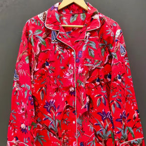 ชุดนอนผ้าฝ้ายพิมพ์ลายสัตว์สำหรับผู้หญิง ยี่ห้อ Naaz Textile ชุดนอนลำลองสำหรับฤดูร้อน เนื้อผ้านุ่ม ระบายอากาศได้ดี ผ้าฝ้าย 100% ความยาวระดับเข่า - Product Image 1