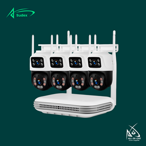 Sudex SMT3MHKNVR58กล้องวงจรปิดระบบกล้องวงจรปิด, 6MP กันน้ำระบบกล้องวงจรปิดระบบเลนส์คู่ชุด IP ตรวจสอบได้จากระยะไกลในเวลากลางคืน - Product Image 1