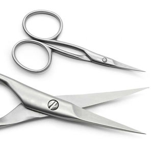 Ciseaux à cuticules en acier inoxydable, ciseaux à cuticules pour manucure, ciseaux à ongles extra fins, pointus, courbés, pour outils à ongles - Product Image 3