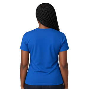 เสื้อยืด Zeta Phi Beta ทรงพอดีตัวสำหรับผู้หญิง สีน้ำเงินรอยัล ตัวอักษรกรีกเย็บขอบสีขาว คอกลม แขนสั้น ผ้าฝ้ายนุ่ม เสื้อทีมชมรม - Product Image 2