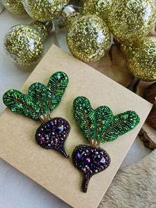 Handcrafted Customized Embroidery Beaded Brooch Inspired by Vintage Floral Art Designs Premium Handmade <b>Wedding</b> Anniversary - Product Image 5