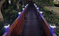 Lampes solaires Flexfit pour poteaux extérieurs, taille unique, base 4x4 5x5 6x6, poteaux en bois, lampes LED solaires Brightown pour clôtures, IP65