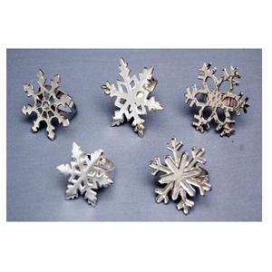 Anneaux de serviette en aluminium modernes en forme d'arbre de Noël et d'étoile pour la décoration de table de fête et de banquet - Product Image 2