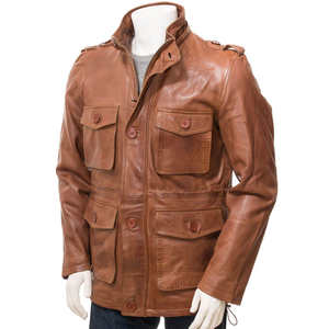 Venta Directa de Fábrica, Chaqueta de Cuero Genuino Vintage para Hombre, Estilo Motero, Impermeable, Resistente al Viento, Moda Urbana - Product Image 5