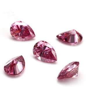 Diamant synthétique cultivé en laboratoire 1-10 carats, pierre précieuse percée au laser, taille poire, couleur rose, pour la fabrication de bijoux - Product Image 6
