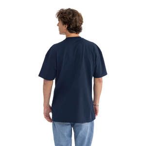 T-shirt décontracté à manches courtes pour homme, 100 % coton, tricoté sur le devant, coupe ample, personnalisé - Product Image 4