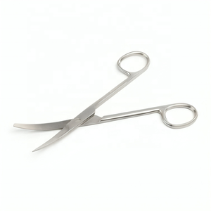 Ciseaux d'opération Grazil en acier inoxydable Offre Spéciale ciseaux chirurgicaux vétérinaires autoclavables incurvés émoussés pointus de 14cm - Product Image 1