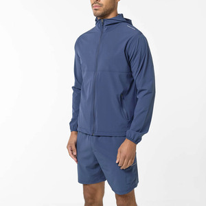 Ensemble veste coupe-vent et short pour homme, respirant, léger, imperméable, pour entraînement en extérieur et salle de sport - Product Image 1