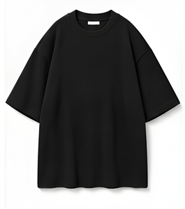 Camiseta Oversize de Algodón Texturizado de Punto Waffle Premium Más Vendida, Suave al Tacto, con Hombros Caídos, Estilo Casual Urbano - Product Image 1