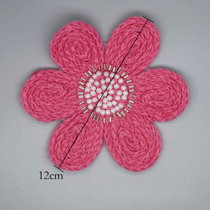Aplique de Flor de Ganchillo con Cuentas para Coser - Product Image 2