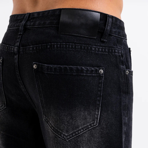 Pantalon pour homme, jean de style hip-hop de haute qualité, denim empilé, effet usé, décontracté pour l'automne - Product Image 4