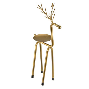 Nuevo Portavelas de Metal con Diseño de Reno para Decoración Navideña e Iluminación del Hogar - Product Image 1