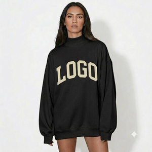 Minimal Everyday Style <b>Women's</b> Oversized Mockneck Pullover Soft Premium Fabric Fashion <b>Top</b> - Product Image 1