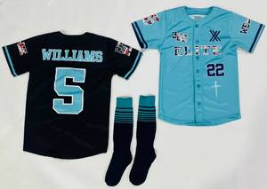 Uniforme de baseball personnalisé, maillot d'équipe imprimé avec nom et numéro, short rayé respirant, vêtements de sport haut de gamme anti-humidité pour adulte - Product Image 3
