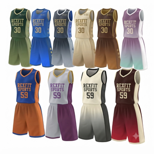 Maillots de basket-ball personnalisés, nouveau design, haute qualité, ensembles de basket-ball, impression gratuite, broderie, maillots de basket-ball cousus - Product Image 3