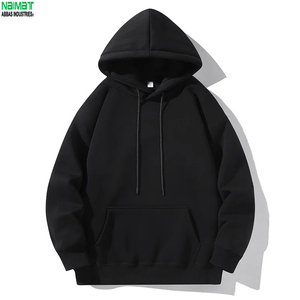 เสื้อฮู้ดดี้โอเวอร์ไซส์ผู้ชาย ผ้าฝ้าย 100% เฟรนช์เทอร์รี่ สีพื้น สวมใส่สบายๆ สำหรับฤดูใบไม้ร่วง - Product Image 2